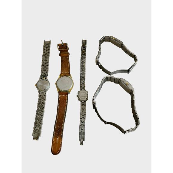 Lot Vintage Designer Watches Fossil Kenneth Cole Quemex Elgin Stainless - Picture 10 of 16